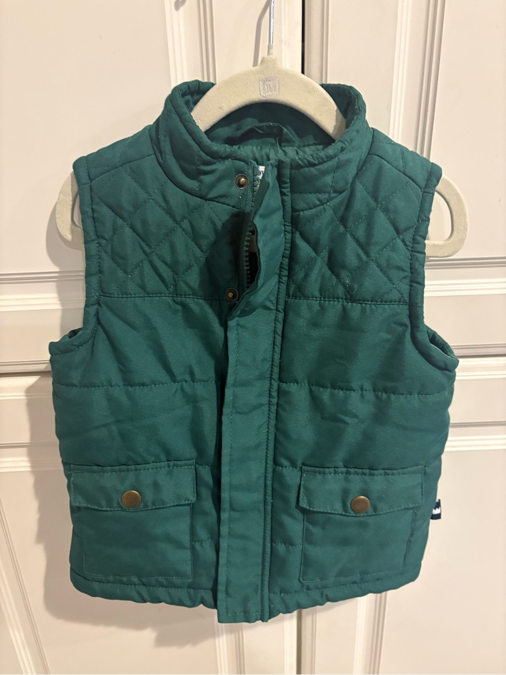 Crown & Ivy Green Quilted Puffer Vest for Kids